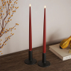 Led dinerkaars 38 cm | Rood | 3D vlam | Shiny | 2 stuks | Deluxe HomeArt LDH00360 - 1