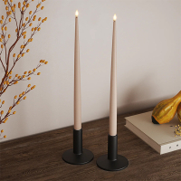 Led dinerkaars 38 cm | Rosé | 3D vlam | Shiny | 2 stuks | Deluxe HomeArt LDH00530