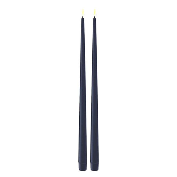 Deluxe HomeArt Led dinerkaars 38 cm | Royal Blue | 3D vlam | Shiny | 2 stuks | Deluxe HomeArt  LDH00374 - 1