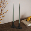 Led dinerkaars 38 cm | Salvie Green | 3D vlam | Shiny | 2 stuks | Deluxe HomeArt LDH00368 - 1