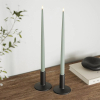 Led dinerkaars 38 cm | Salvie Green | 3D vlam | Shiny | 2 stuks | Deluxe HomeArt LDH00368 - 2