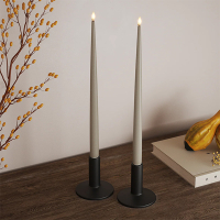 Led dinerkaars 38 cm | Sand | 3D vlam | Shiny | 2 stuks | Deluxe HomeArt LDH00364