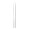 Led dinerkaars 38 cm | Wit | 3D vlam | Shiny | 2 stuks | Deluxe HomeArt