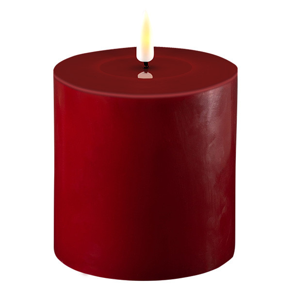 Deluxe HomeArt Led kaars 10 x 10  cm | Bordeaux | 3D vlam | Deluxe HomeArt  LDH00067 - 1