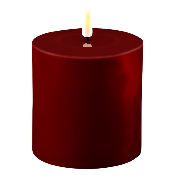Deluxe HomeArt Led kaars 10 x 10  cm | Bourgogne Rood | 3D vlam | Deluxe HomeArt  LDH00179 - 1