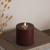 Led kaars 10 x 10  cm | Bourgogne Rood | 3D vlam | Deluxe HomeArt LDH00179 - 1