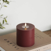 Led kaars 10 x 10  cm | Bourgogne Rood | 3D vlam | Deluxe HomeArt LDH00179 - 2