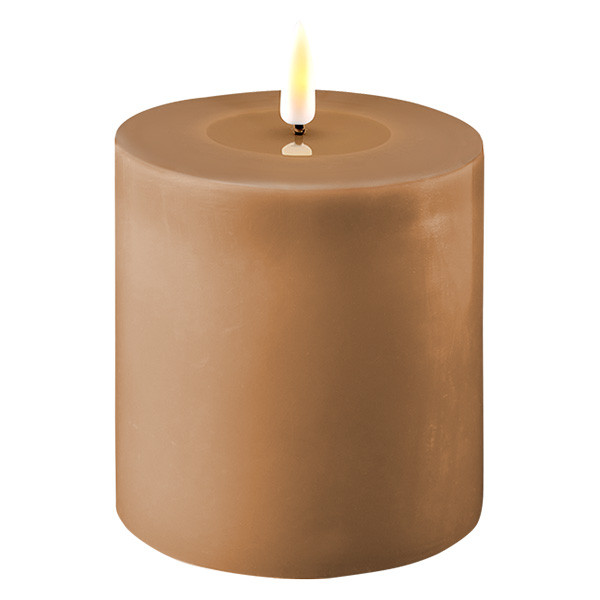 Deluxe HomeArt Led kaars 10 x 10  cm | Caramel | 3D vlam | Deluxe HomeArt  LDH00081 - 1