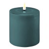 Led kaars 10 x 10  cm | Jade Green | 3D vlam | Deluxe HomeArt