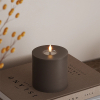 Led kaars 10 x 10  cm | Mokka | 3D vlam | Deluxe HomeArt