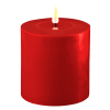 Led kaars 10 x 10  cm | Rood | 3D vlam | Deluxe HomeArt