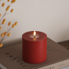 Led kaars 10 x 10  cm | Rood | 3D vlam | Deluxe HomeArt LDH00193 - 1