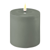 Led kaars 10 x 10  cm | Salvie Green | 3D vlam | Deluxe HomeArt