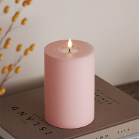 Led kaars 10 x 15  cm | Roze | 3D vlam | Deluxe HomeArt LDH00152