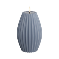 Deluxe HomeArt Led kaars 10 x 15 cm | Stripe | Ijs blauw | 3D vlam | Deluxe HomeArt  LDH00595