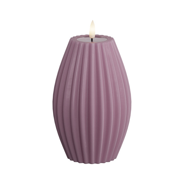 Deluxe HomeArt Led kaars 10 x 15 cm | Stripe | Paars | 3D vlam | Deluxe HomeArt  LDH00589 - 1