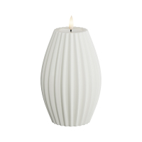 Deluxe HomeArt Led kaars 10 x 15 cm | Stripe | Wit | 3D vlam | Deluxe HomeArt  LDH00585
