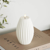 Led kaars 10 x 15 cm | Stripe | Wit | 3D vlam | Deluxe HomeArt LDH00585 - 2