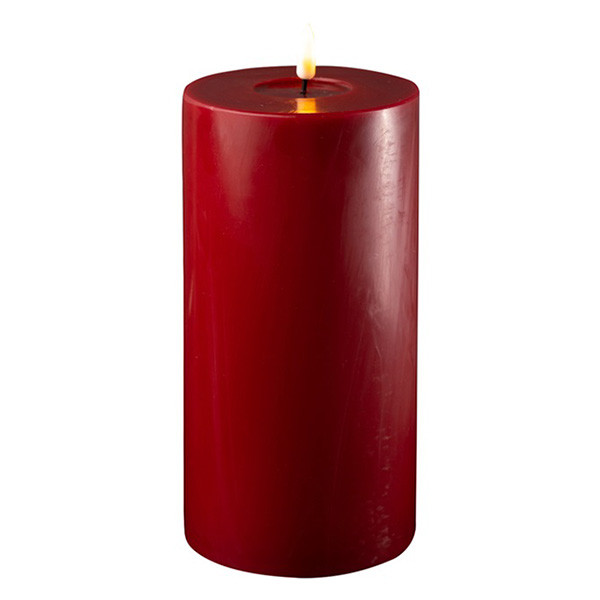 Deluxe HomeArt Led kaars 10 x 20  cm | Bordeaux | 3D vlam | Deluxe HomeArt  LDH00069 - 1