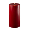 Led kaars 10 x 20  cm | Bordeaux | 3D vlam | Deluxe HomeArt