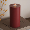 Led kaars 10 x 20  cm | Bordeaux | 3D vlam | Deluxe HomeArt LDH00069 - 1
