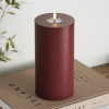 Led kaars 10 x 20  cm | Bourgogne Rood | 3D vlam | Deluxe HomeArt LDH00181 - 2