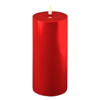 Deluxe HomeArt Led kaars 10 x 20  cm | Rood | 3D vlam | Deluxe HomeArt  LDH00195