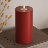 Led kaars 10 x 20  cm | Rood | 3D vlam | Deluxe HomeArt LDH00195 - 1