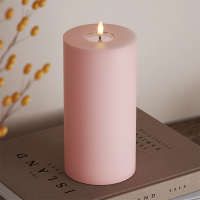 Led kaars 10 x 20  cm | Roze | 3D vlam | Deluxe HomeArt LDH00153