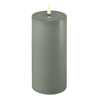 Deluxe HomeArt Led kaars 10 x 20  cm | Salvie Green | 3D vlam | Deluxe HomeArt  LDH00253