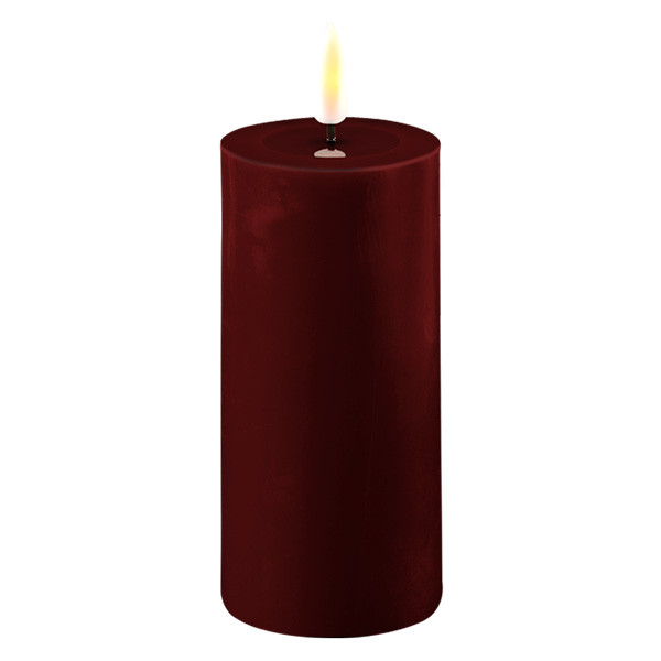 Deluxe HomeArt Led kaars 5 x 10 cm | Bourgogne Rood | 3D vlam | Deluxe HomeArt  LDH00171 - 1