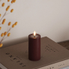 Led kaars 5 x 10 cm | Bourgogne Rood | 3D vlam | Deluxe HomeArt