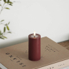 Led kaars 5 x 10 cm | Bourgogne Rood | 3D vlam | Deluxe HomeArt LDH00171 - 2