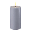 Led kaars 5 x 10 cm | Dust blue | 3D vlam | Deluxe HomeArt