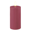 Led kaars 5 x 10 cm | Magenta | 3D vlam | Deluxe HomeArt