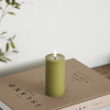 Led kaars 5 x 10 cm | Olive Green | 3D vlam | Deluxe HomeArt LDH00087 - 2