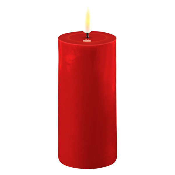 Deluxe HomeArt Led kaars 5 x 10 cm | Rood | 3D vlam | Deluxe HomeArt  LDH00185 - 1