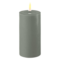 Deluxe HomeArt Led kaars 5 x 10 cm | Salvie Green | 3D vlam | Deluxe HomeArt  LDH00243
