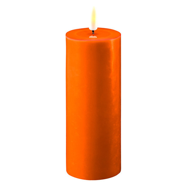 Deluxe HomeArt Led kaars 5 x 12,5 cm | Oranje | 3D vlam | Deluxe HomeArt  LDH00319 - 1