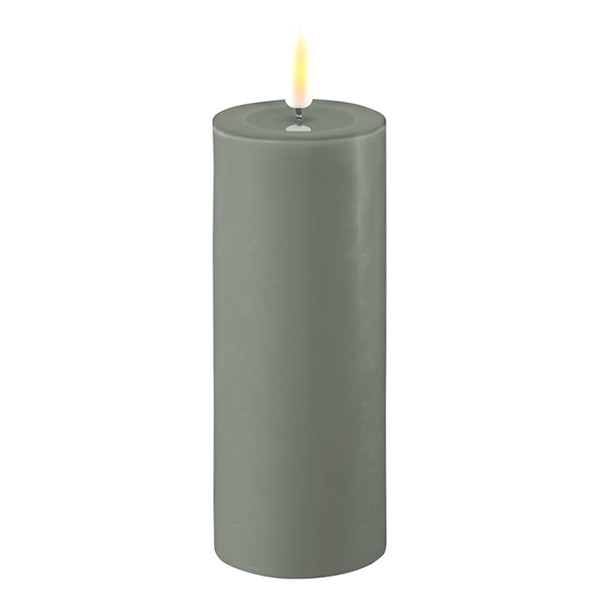 Deluxe HomeArt Led kaars 5 x 12,5 cm | Salvie Green | 3D vlam | Deluxe HomeArt  LDH00244 - 1
