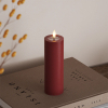Led kaars 5 x 15 cm | Bordeaux | 3D vlam | Deluxe HomeArt