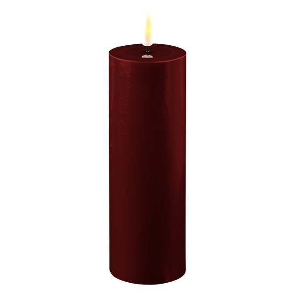 Deluxe HomeArt Led kaars 5 x 15 cm | Bourgogne Rood | 3D vlam | Deluxe HomeArt  LDH00173 - 1