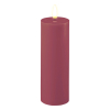 Led kaars 5 x 15 cm | Magenta | 3D vlam | Deluxe HomeArt