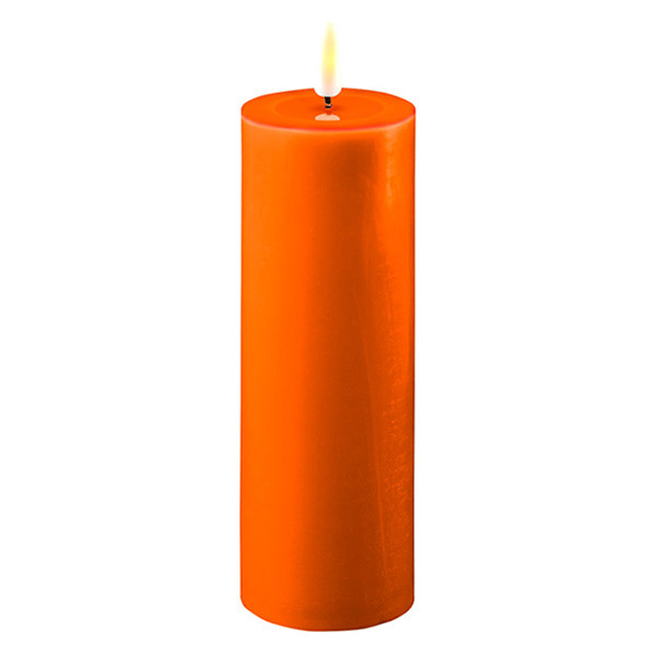Deluxe HomeArt Led kaars 5 x 15 cm | Oranje | 3D vlam | Deluxe HomeArt  LDH00320 - 1