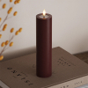 Led kaars 5 x 20 cm | Bourgogne Rood | 3D vlam | Deluxe HomeArt