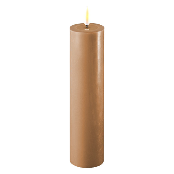 Deluxe HomeArt Led kaars 5 x 20 cm | Caramel | 3D vlam | Deluxe HomeArt  LDH00076 - 1