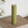 Led kaars 5 x 20 cm | Olive Green | 3D vlam | Deluxe HomeArt LDH00090 - 2