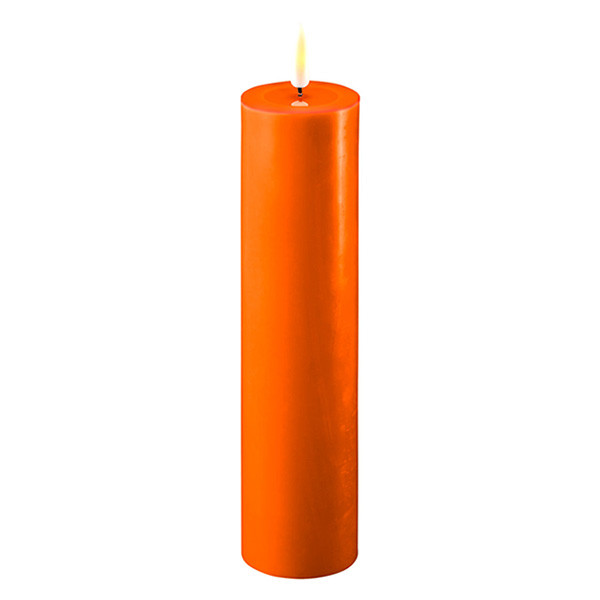 Deluxe HomeArt Led kaars 5 x 20 cm | Oranje | 3D vlam | Deluxe HomeArt  LDH00321 - 1