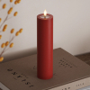 Led kaars 5 x 20 cm | Rood | 3D vlam | Deluxe HomeArt LDH00188 - 1