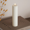 Led kaars 5 x 20 cm | Wit | 3D vlam | Deluxe HomeArt